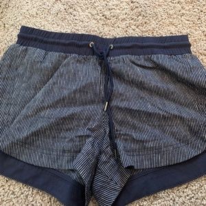 Athleta stripped navy shorts